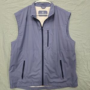 Southern Tide Vest Men's XL Blue Full Zip Golf Performance Hiking